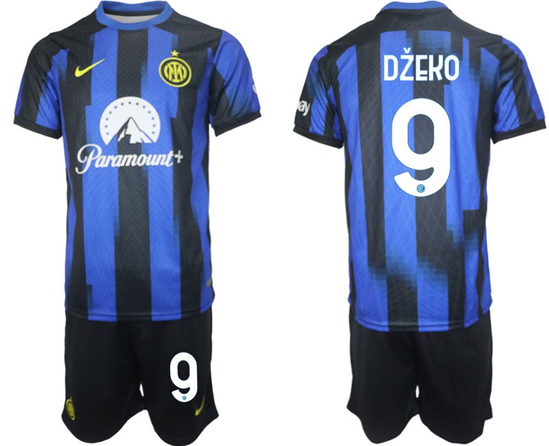 Men 2023-2024 Club Inter Milan home blue #9 Soccer Jersey->manchester united jersey->Soccer Club Jersey